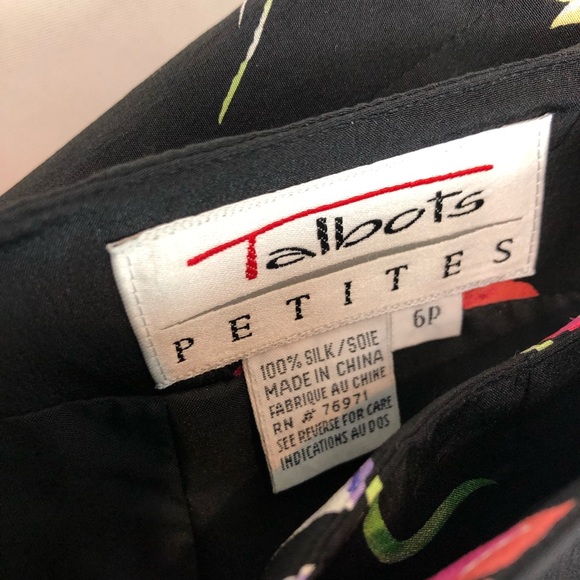 Vintage Silk Floral Wrap Side Tie Skirt 6P - Picture 5 of 7